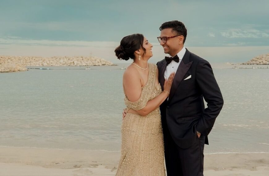 This couple’s childhood best friends officiated their Los Cabos wedding beneath two rainbows