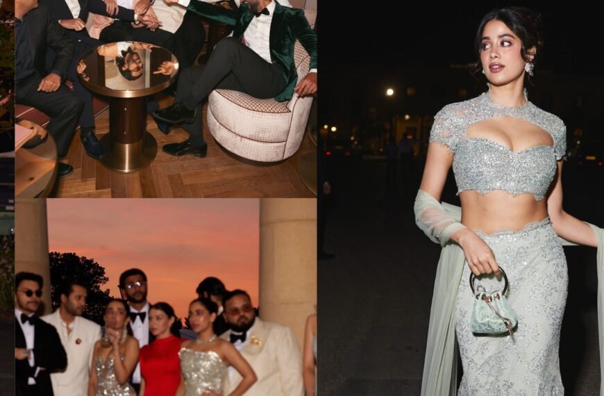 Janhvi Kapoor wore Manish Malhotra’s sequin lehenga with a cut-out blouse