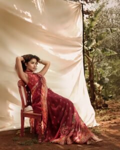 Anupama Parameswaran carries Torani’s chintz print from neckline&hellip;