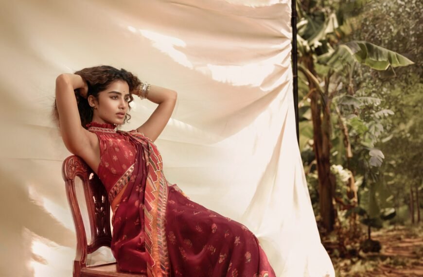 Anupama Parameswaran carries Torani’s chintz print from neckline to hem