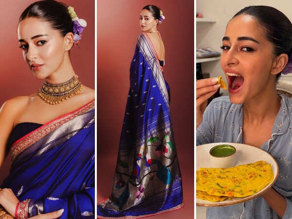 Ananya Panday Stuns in Paithani Saree As She…