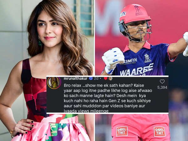 Mrunal Thakur Reacts to Reports of Dating Yashasvi Jaiswal
