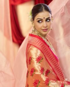 Genelia Deshmukh wore a custom Paithani sari that&hellip;